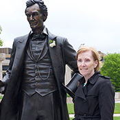 chancellor koch with lincoln statue