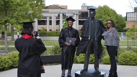 UIS holds 50th Commencement in a hybrid format due to COVID-19 pandemic